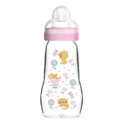 MAM - Mamadera de Vidrio Feel Good 260ml Rosado