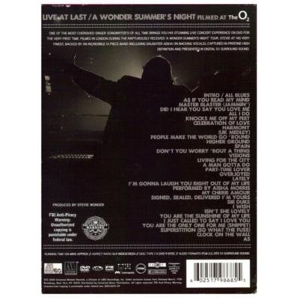 HITWAY MUSIC - STEVIE WONDER - LIVE AT LAST - DVD HITWAY MUSIC