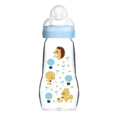 MAM - Mamadera de Vidrio Feel Good 260ml Azul