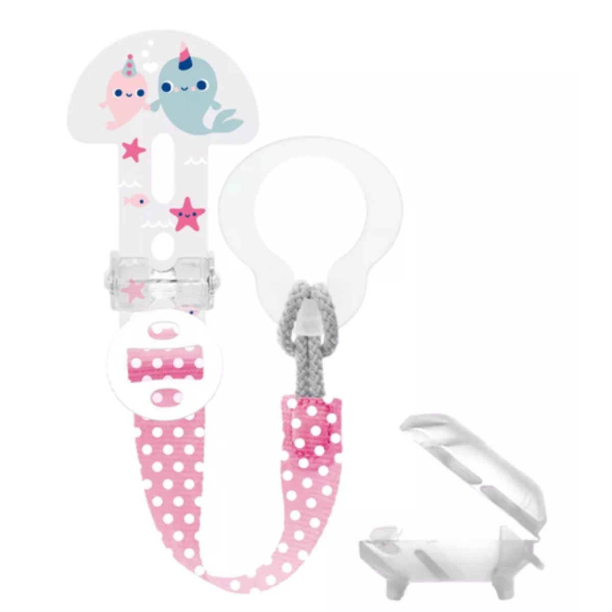 MAM - Prendedor MAM Portachupete Clip Cobertor Rosado Surtido