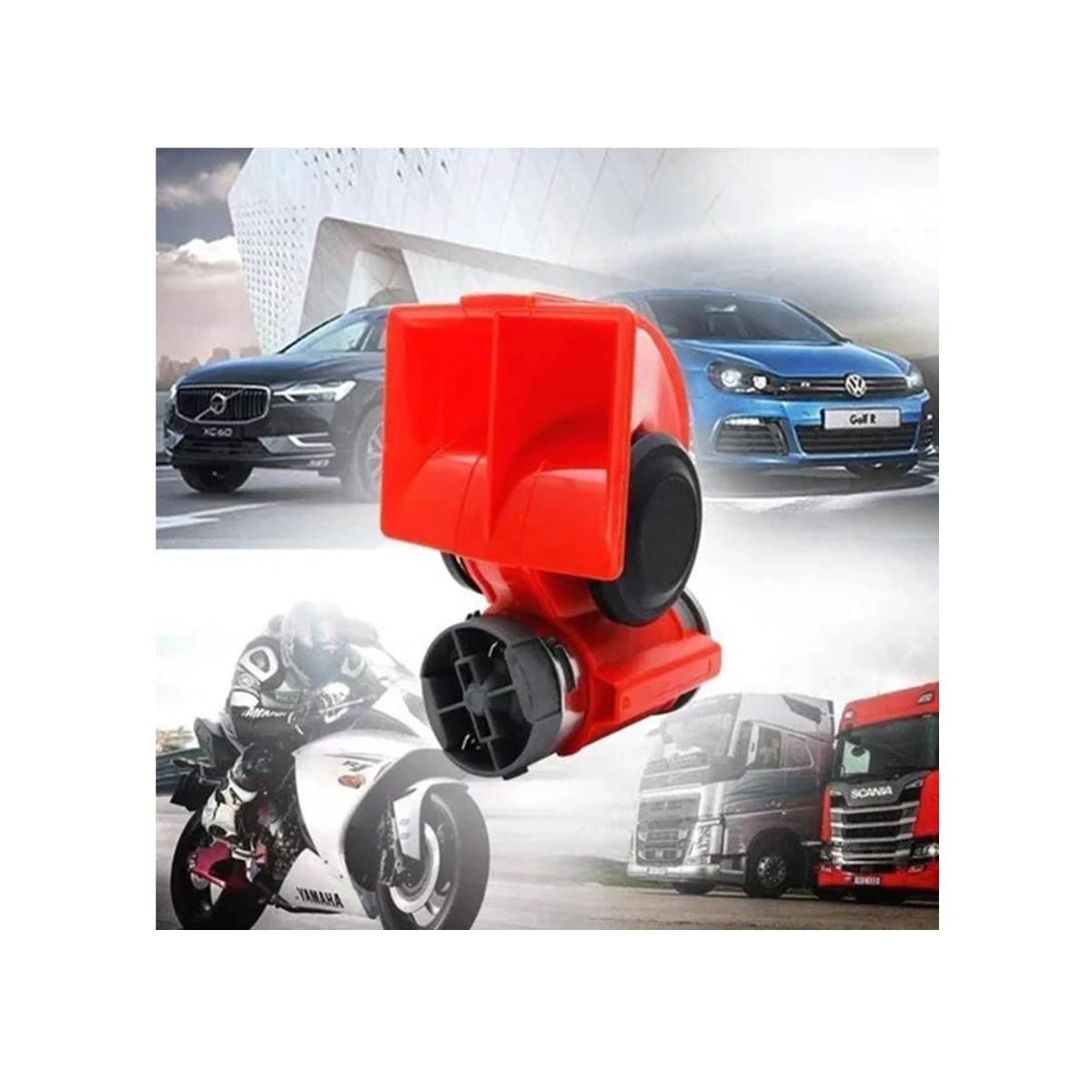 GENERICO - Bocina Auto Claxon Caracol Eléctrico Aire Comprimido 12v