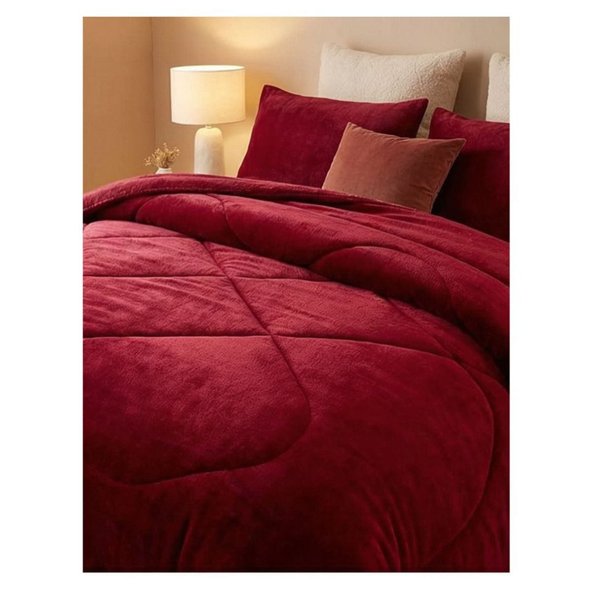 GENERICO - Cobertor Chiporro Cama King - Burdeo S003