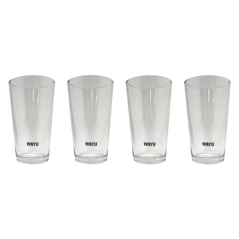 WAYU - Set 4 Vasos Vidrio 475 ml