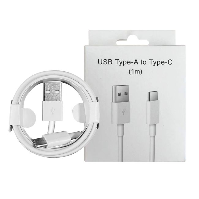 GENERICO - Cable USB a Type-C 1 Metro Carga Rápida y Transferencia Segura de Datos para Samsung Xiaomi