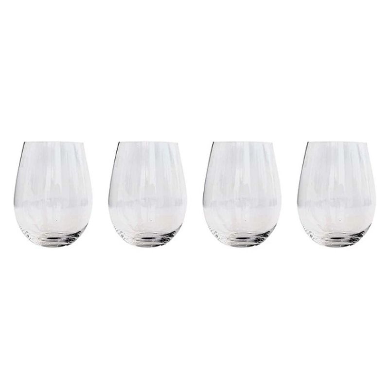 WAYU - Set 4 Vasos Redondos Vidrio 580 ml