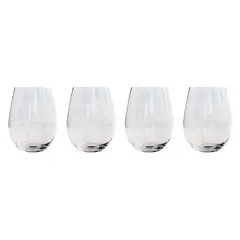 WAYU - Set 4 Vasos Redondos Vidrio 580 ml