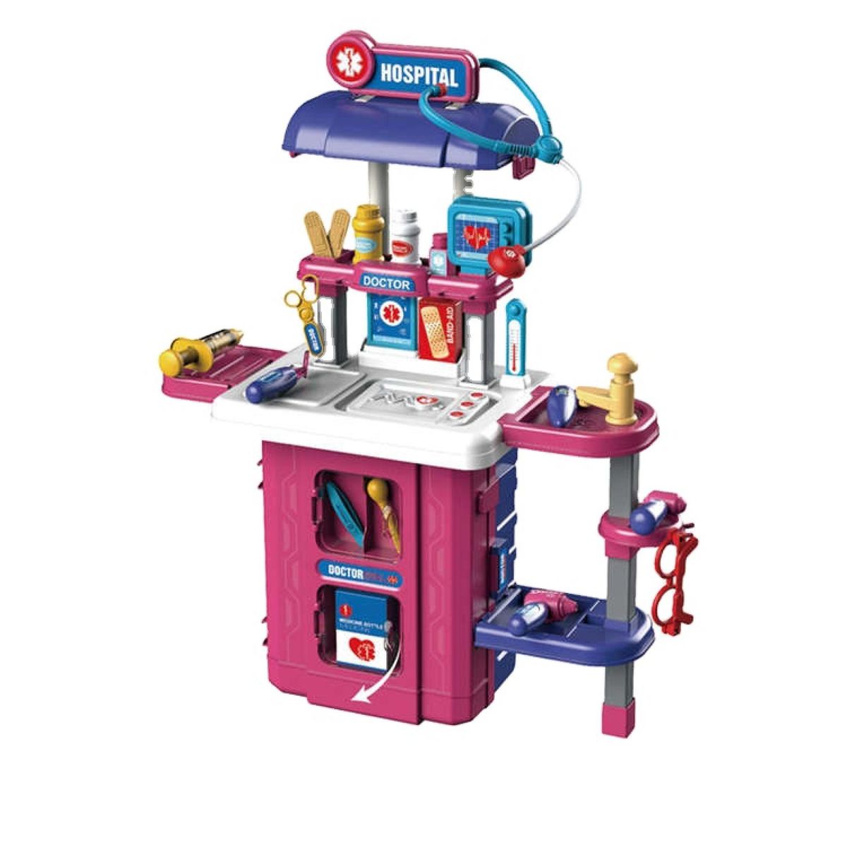 GENERICO - Juguete Set Maleta Doctor 38 Piezas 4 En 1 Morado Infantil