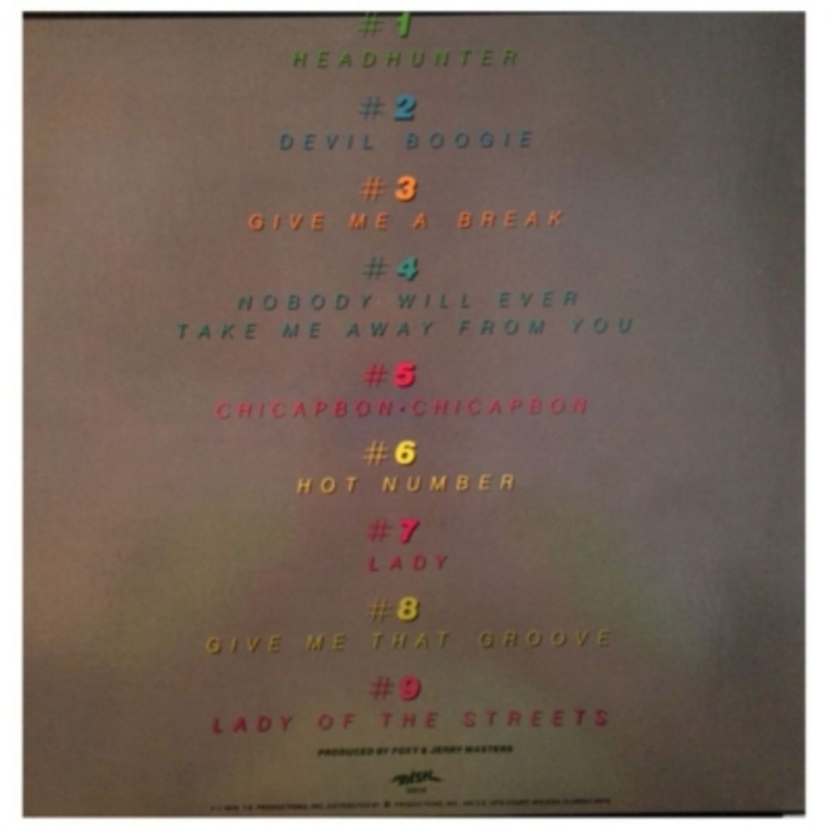 HITWAY MUSIC - FOXY - JOT NUMBERS VINILO HITWAY MUSIC