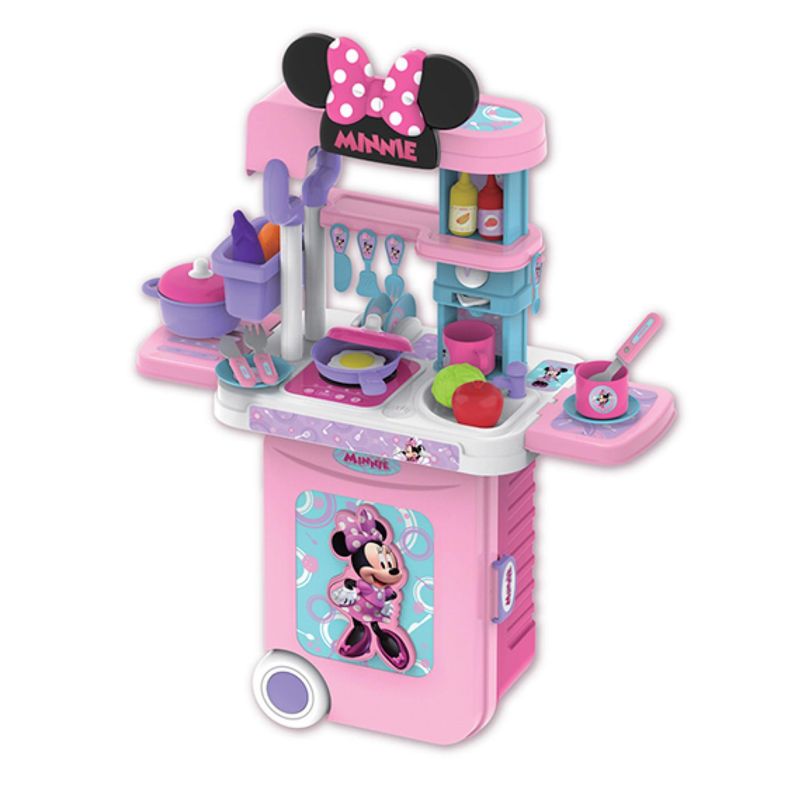 DISNEY - Juguete Set Maleta Cocina 23 Piezas 3 En 1 Minnie Mouse