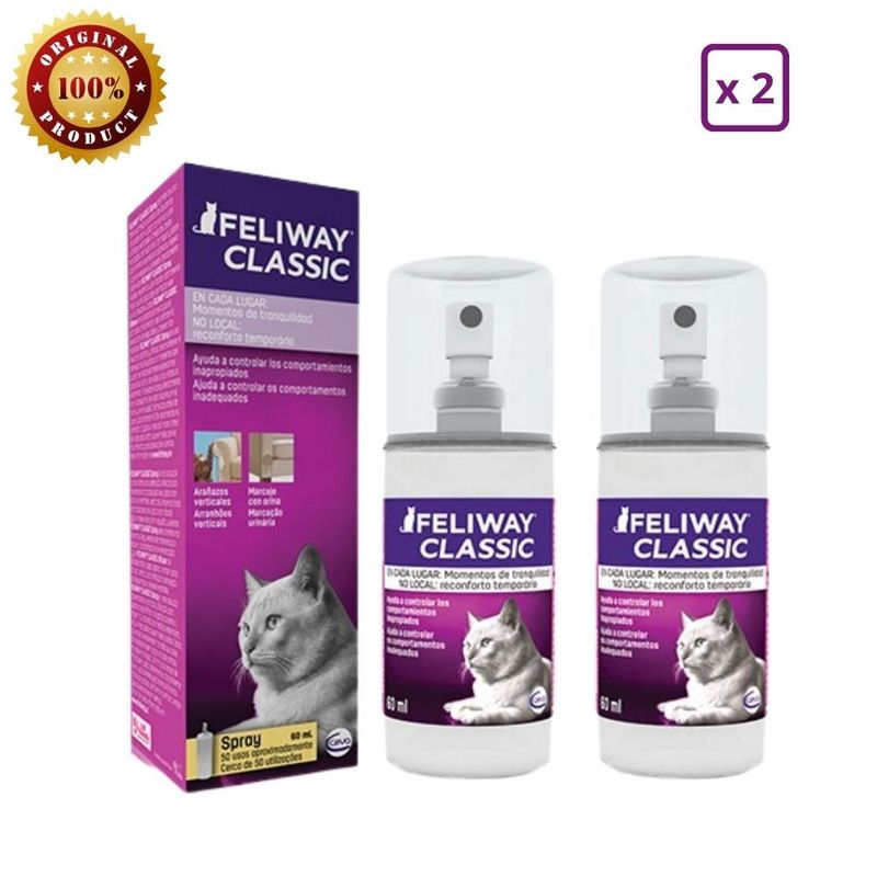 FELIWAY - Feliway Classic Spray 60 mL (2 Unid)