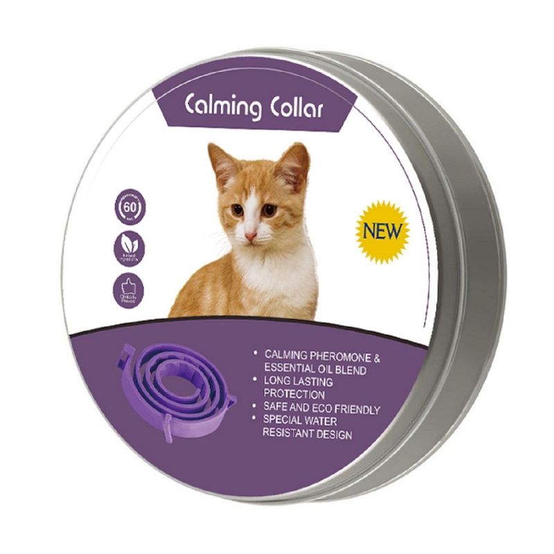 GENERICO - Collar Calming Calmante Gato Reducción Antiestrés Ajustable.