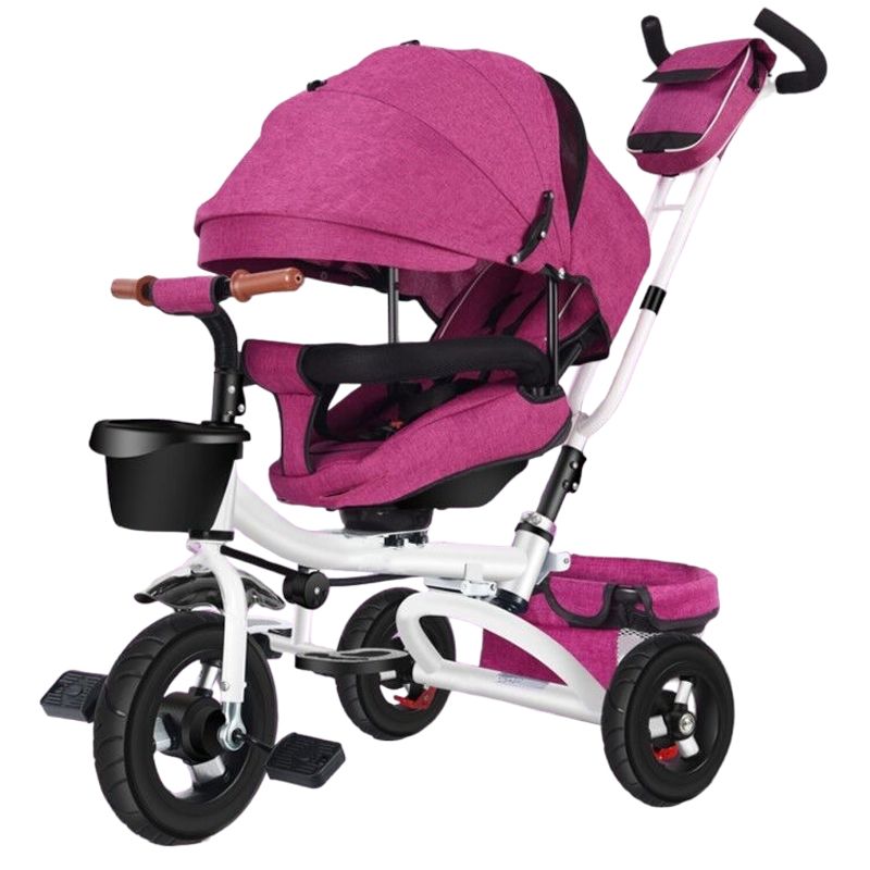 LUBABYCAS - Triciclo Reversible Y Plegable Accesorios Púrpura Lubabycas