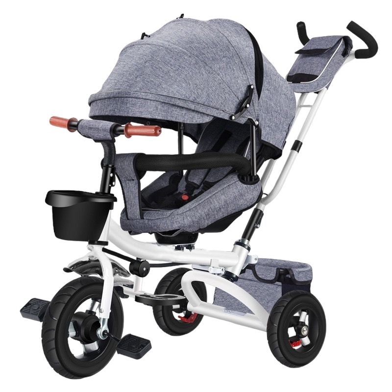 LUBABYCAS - Triciclo Reversible Y Plegable Con Accesorios Gris Lubabycas