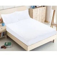 Cubrecolchon Acolchado 2 Plazas + 2 Funda de Cojín - Blanco