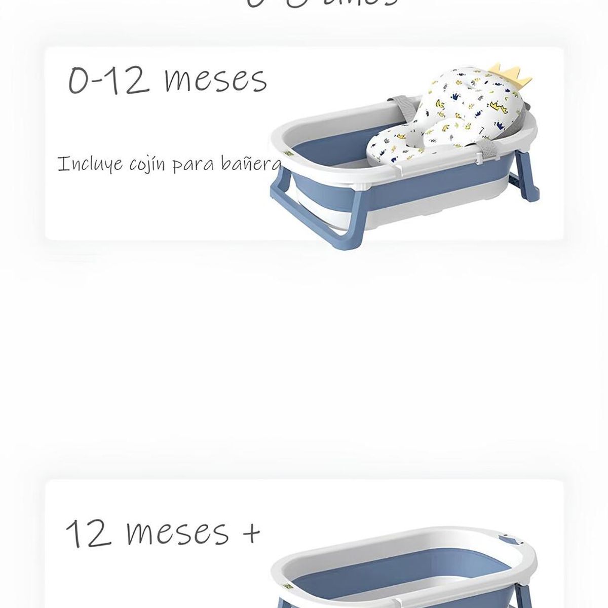 LUBABYCAS - Bañera Plegable Con Termómetro Cojin Y Más Accesorios Rosada