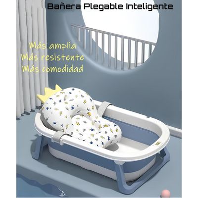 Imagen 2 del producto Bañera Plegable Con Termómetro, Cojin Y Más Accesorios Azul