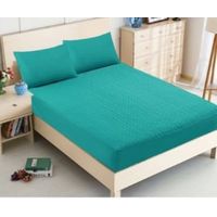 Cubrecolchon Acolchado King + 2 Funda de Cojín - Turquesa