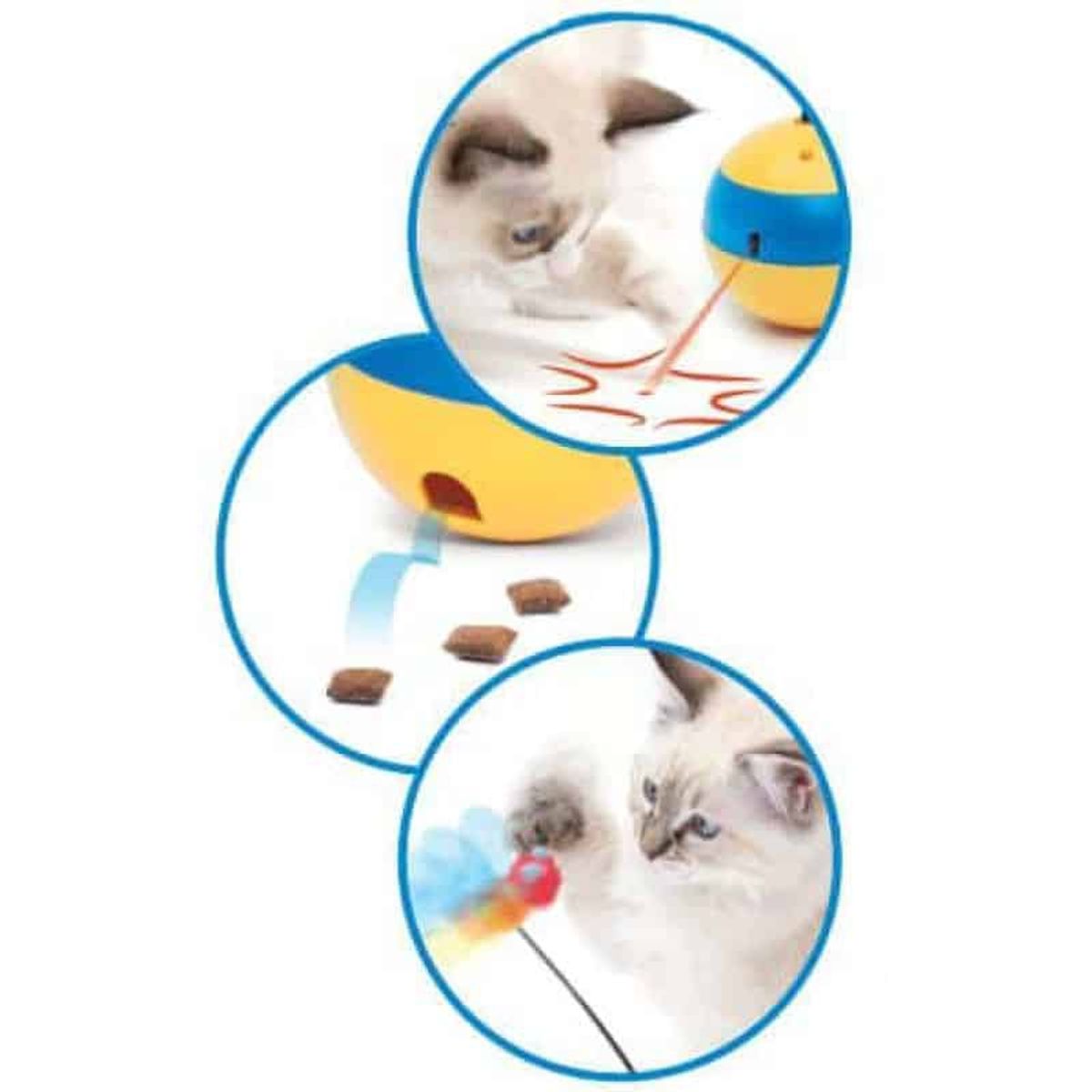 CATIT - Juguete Catit Play Tumbler Bee Con Luz Movimiento Para Gato