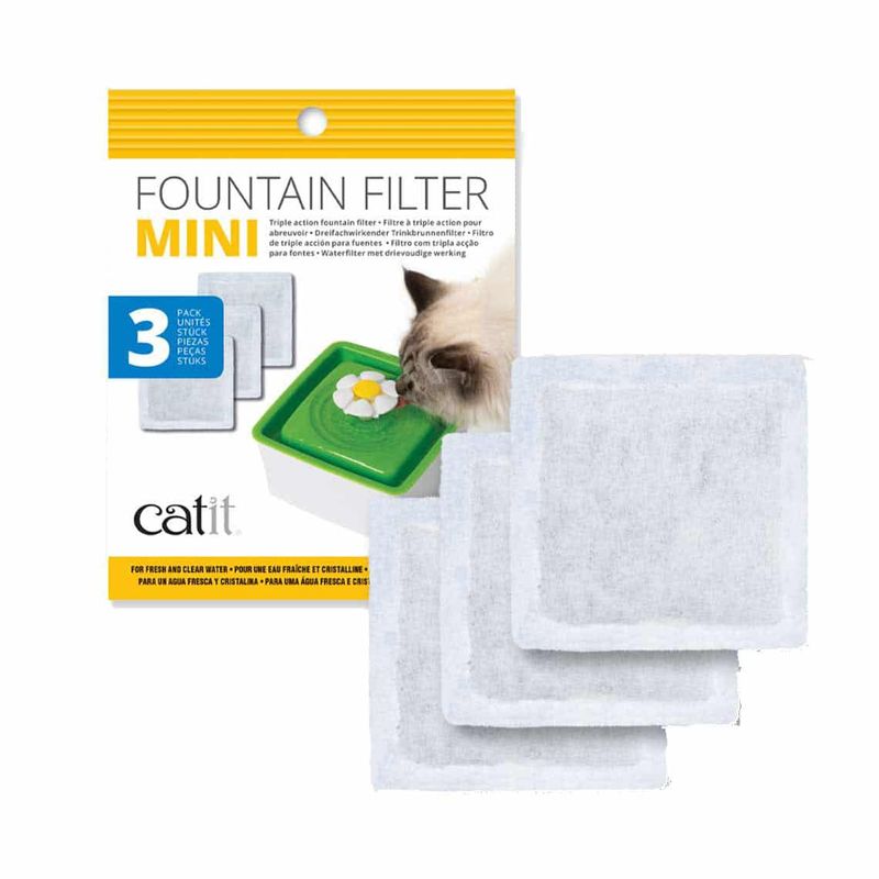 CATIT - Catit Pack Filtros Fuente Bebedera Mini Flor, 3 Und
