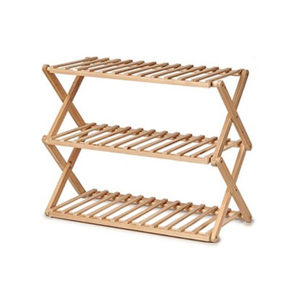 IMPORTCLICK - Zapatero Organizador De Madera 3 Niveles Café Claro