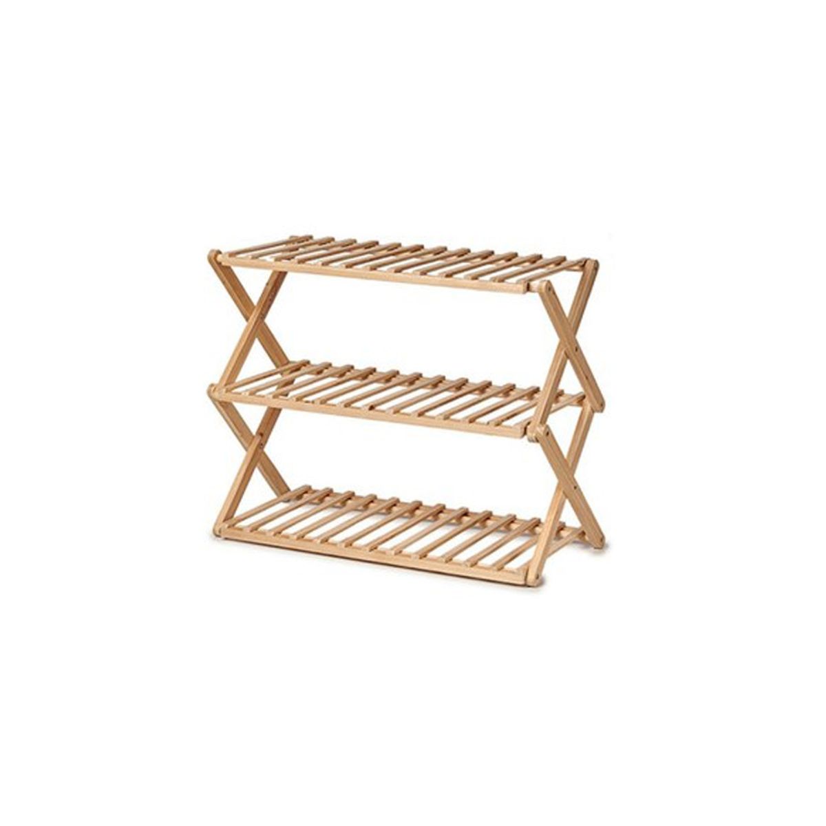 IMPORTCLICK - Zapatero Organizador De Madera 3 Niveles Café Claro