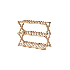 IMPORTCLICK - Zapatero Organizador De Madera 3 Niveles Café Claro