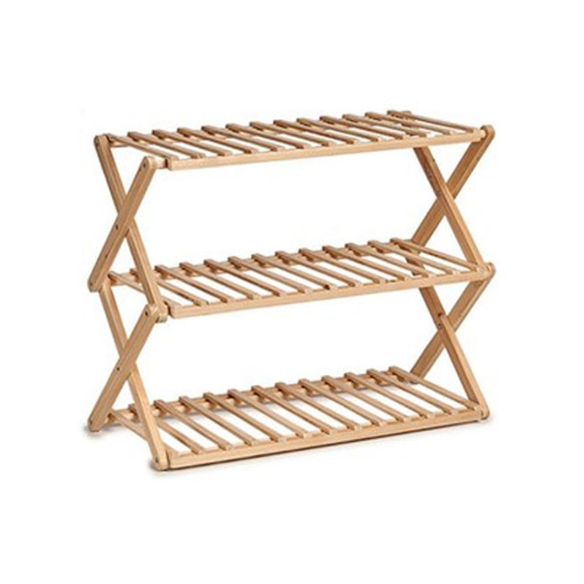 IMPORTCLICK - Zapatero Organizador De Madera 3 Niveles Café Claro