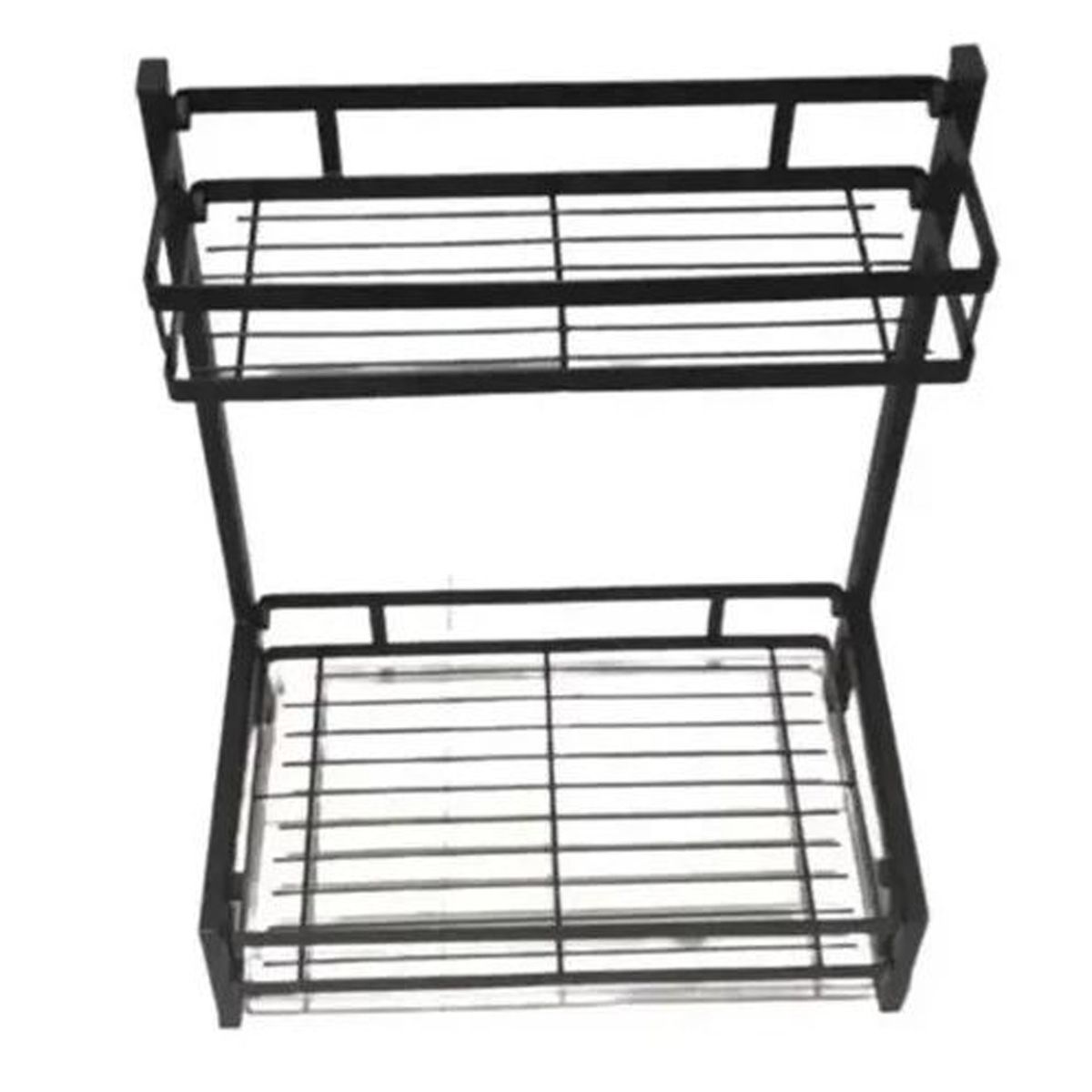 IMPORTCLICK - Organizador 2 Niveles Metálico Cocina Negro