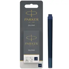 PARKER - Cartuchos De Tinta Para Pluma Quink x5 Azul Oscuro