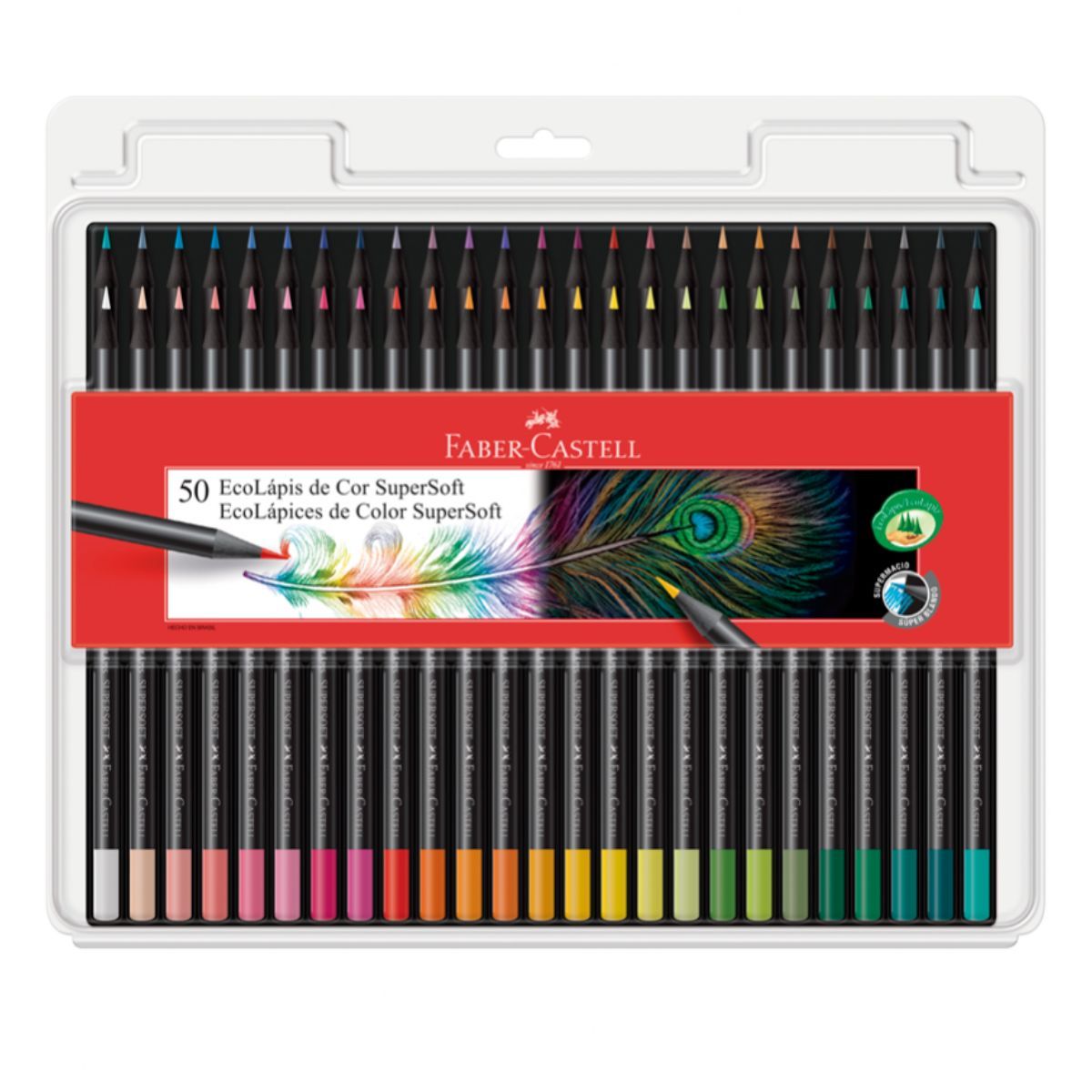 FABER-CASTELL - Set 50 Lápices de Colores Faber Castell Ecolápices Supersoft
