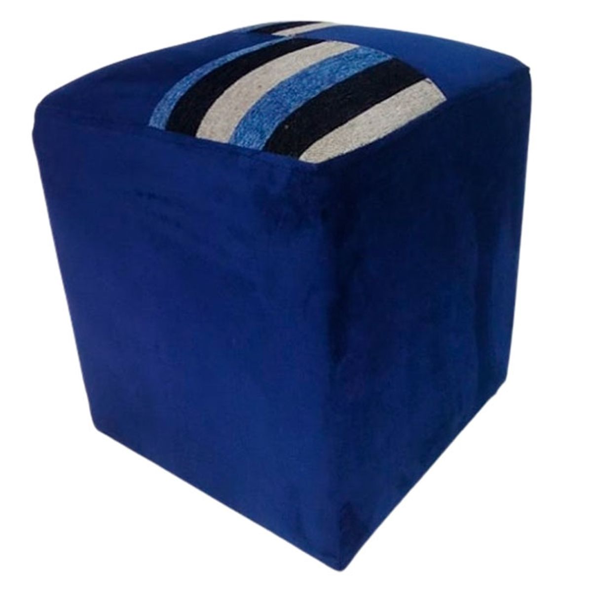 MUEBLERIA LATINA - POUF FELPA COMPOSE AZUL