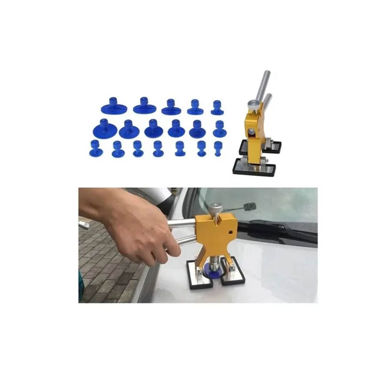 GENERICO - Kit Desabollador Ventosa Reparación Abolladuras Auto 215116