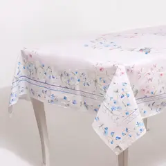 NINA HERRERA - Mantel Estampado Corona Clarín Blanco 180x260cm