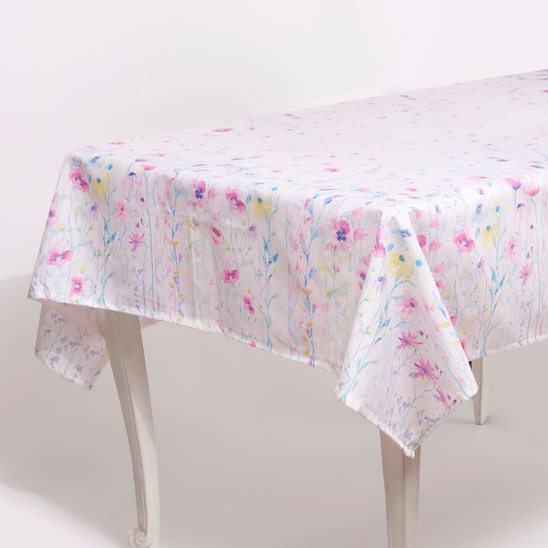 NINA HERRERA - Mantel Estampado Bloom Blanco 180x320cm
