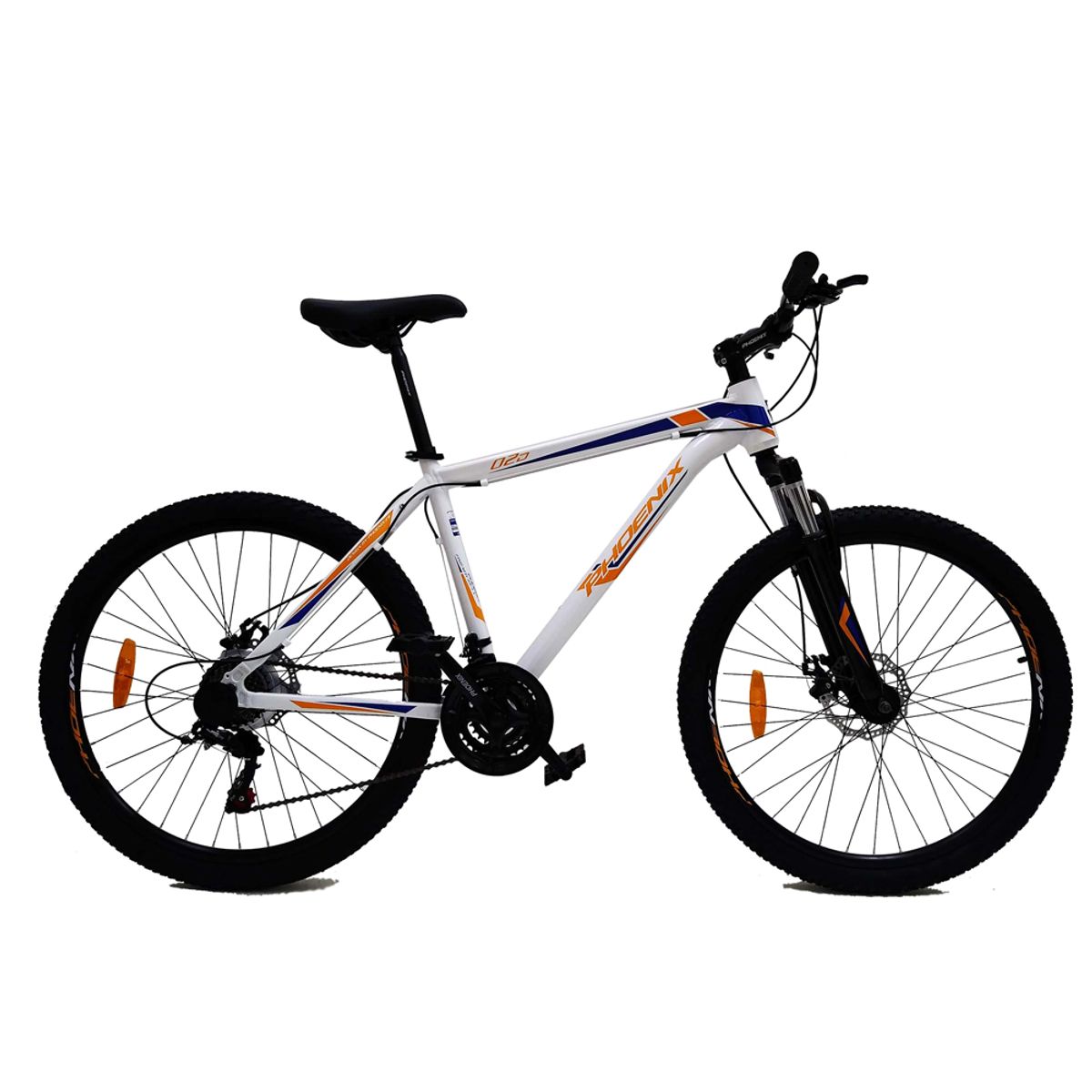PHOENIX - Bicicleta Phoenix MTB Aro 26" 21 Velocidades Freno Disco Blanco/Naranjo