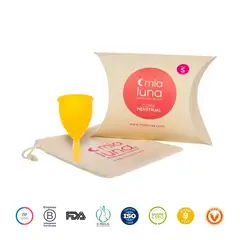 MIALUNA - COPA MENSTRUAL TALLA S NARANJA