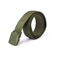 ESHOPANGIE - Correa Cinturon De Lona Para Hombre Con Bolsillo