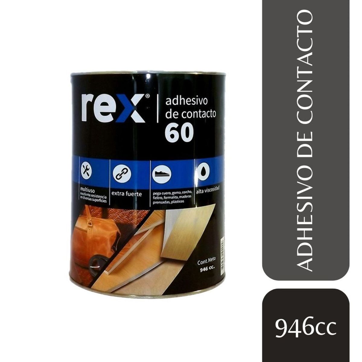 GENERICO - Adhesivo de Contacto Rex 60, Tarro 946 cc