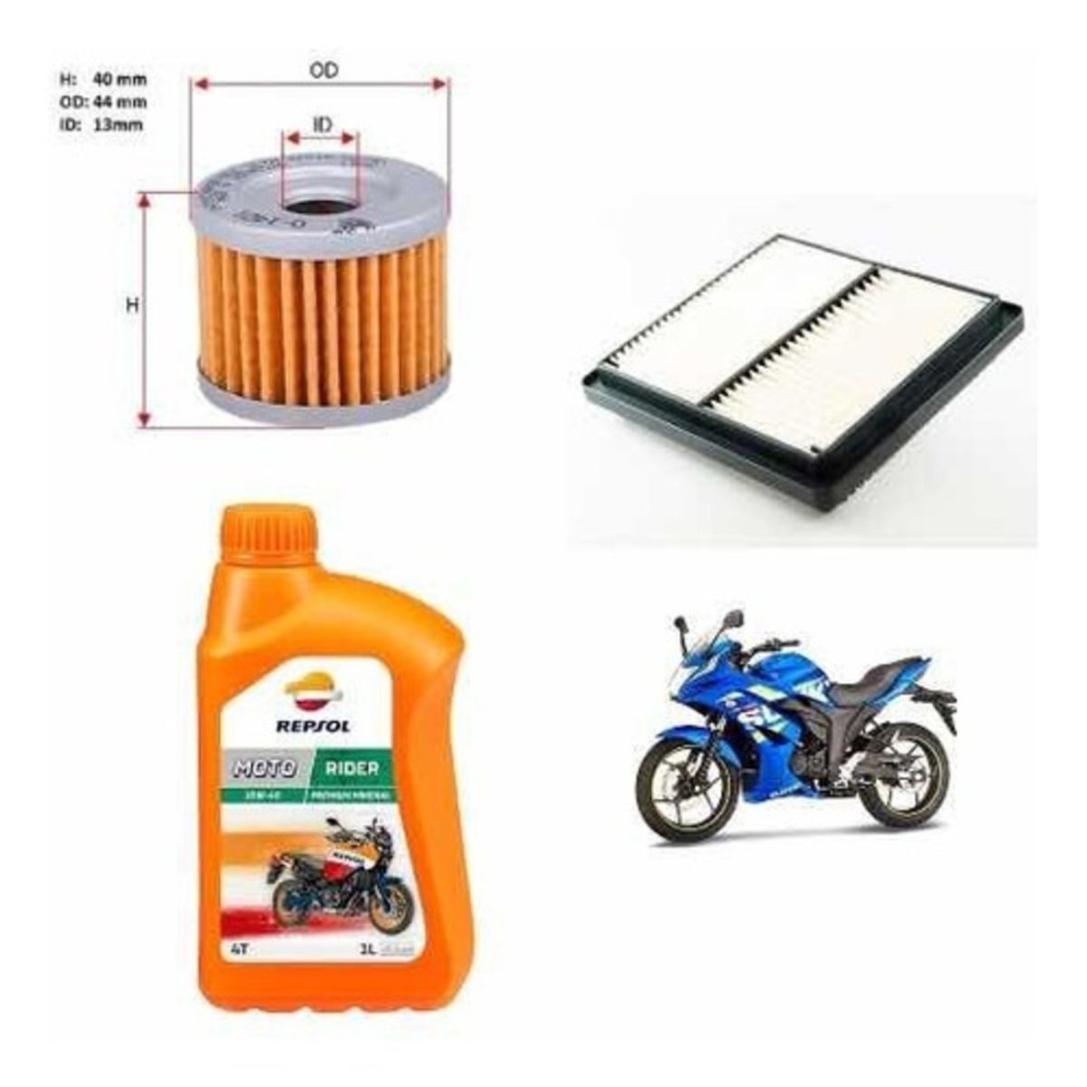 GENERICO - Kit Mantención Gixxer Filtro Aire Y Aceite 