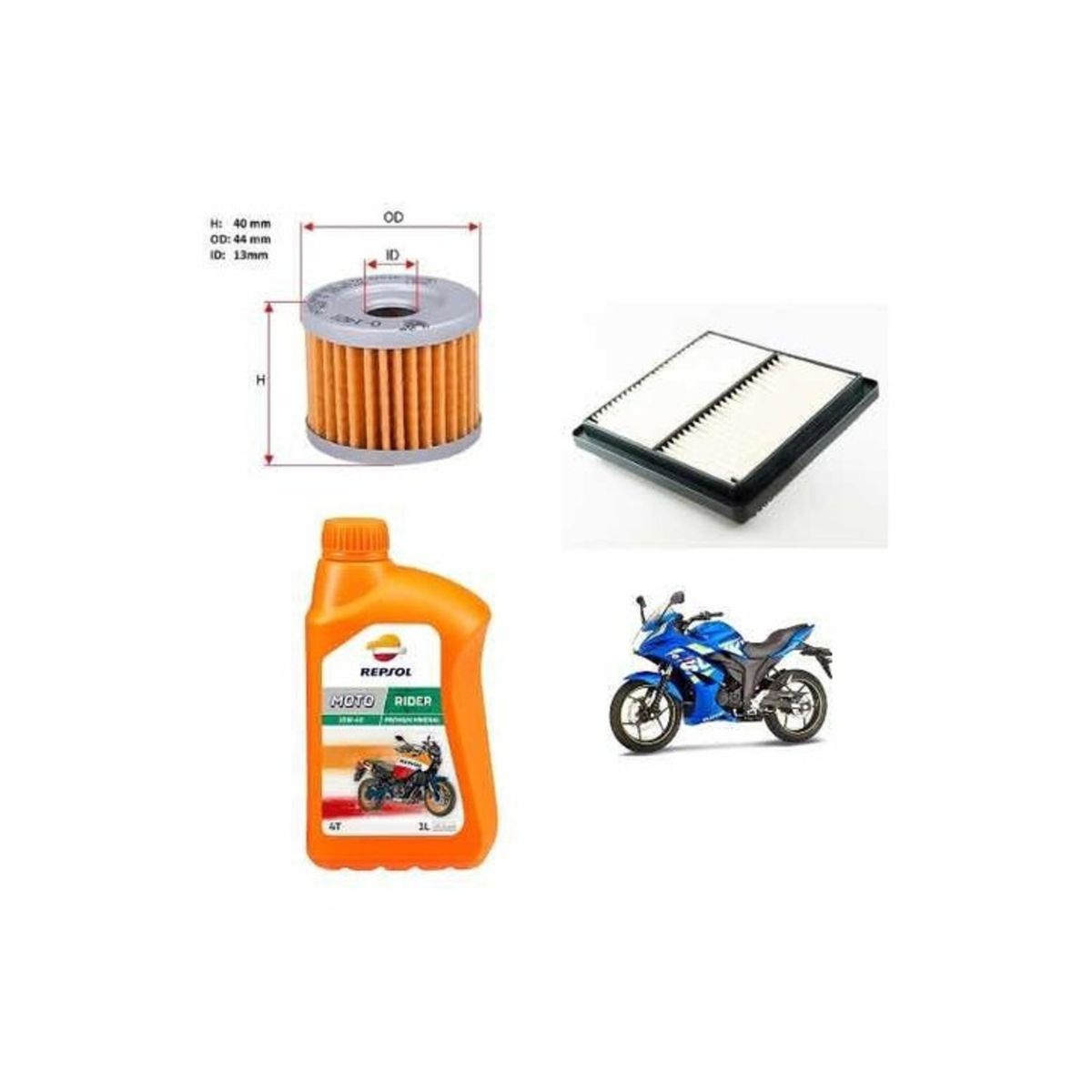 GENERICO - Kit Mantención Gixxer Filtro Aire Y Aceite 