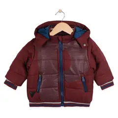 PILLIN - Parka Bebé Algodón Invierno Niño Burdeo