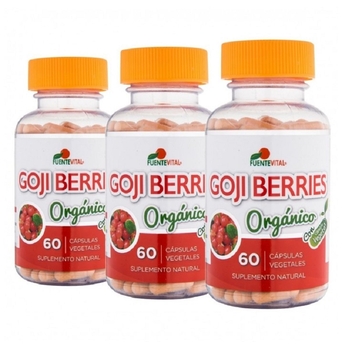 FUENTEVITAL - Goji Berry Fv 3x60 Capsulas 3 Frascos. Reductor