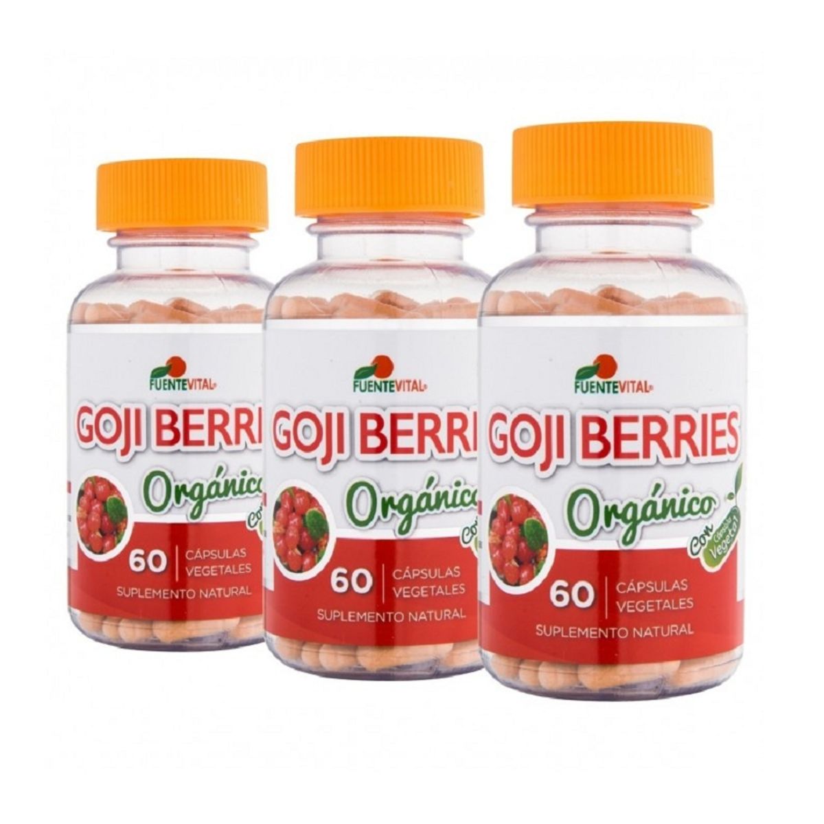 FUENTEVITAL - Goji Berry Fv 3x60 Capsulas 3 Frascos. Reductor