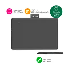 PARBLO - Tableta Gráfica Ninos N4 Black