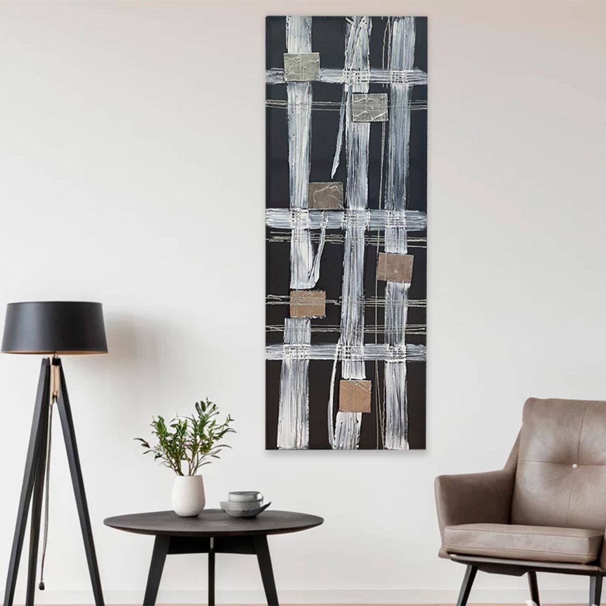 MALLORCA - Cuadro Decorativo Tramas 120 x 40 x 3 Cms.