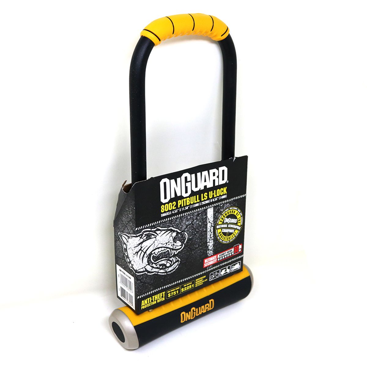 ONGUARD - Candado OnGuard Llave U-Lock Pitbull LS 115X292mm