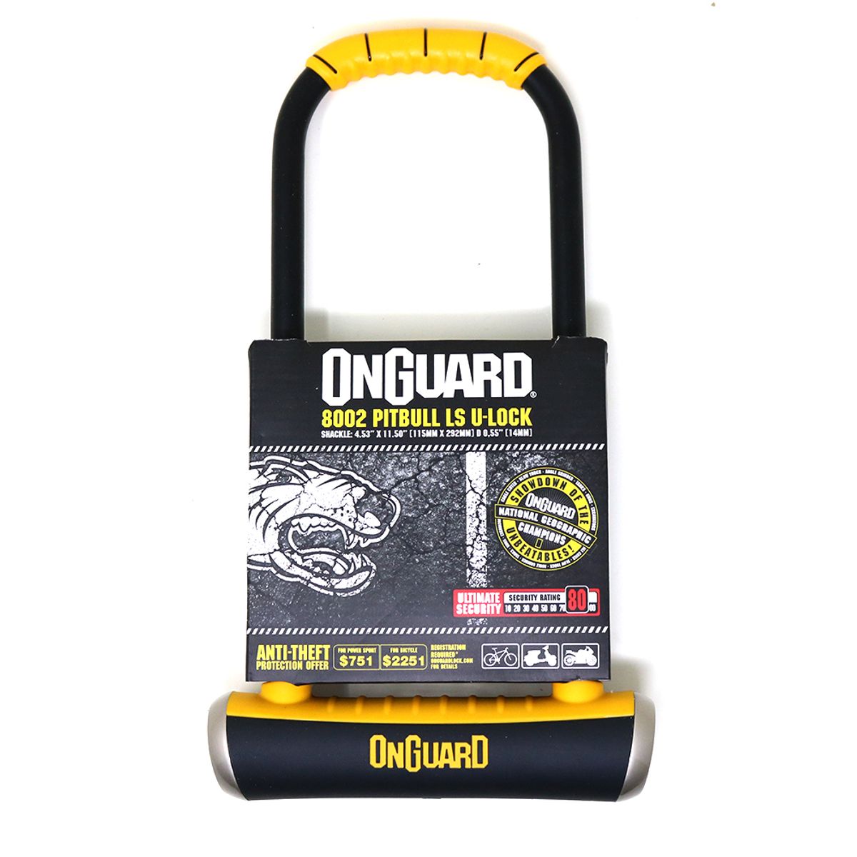 ONGUARD - Candado OnGuard Llave U-Lock Pitbull LS 115X292mm