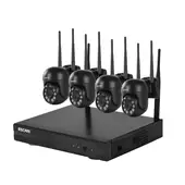 ESCAM - Kit NVR 4 Cámaras IP WIFI QHD 1296P 3MP WNK614
