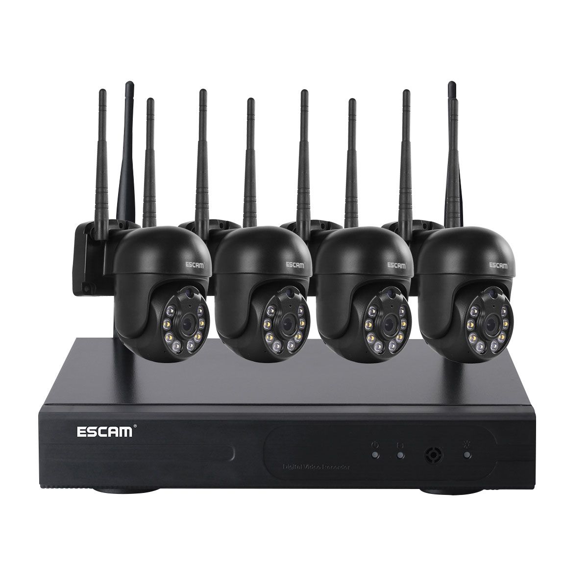 ESCAM - Kit NVR 4 Cámaras IP WIFI QHD 1296P 3MP ESCAM WNK614