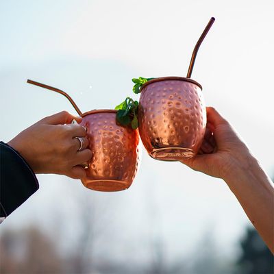 Imagen 2 del producto Set 2 Vasos Moscow Mule Mug Cobre + Bombillas